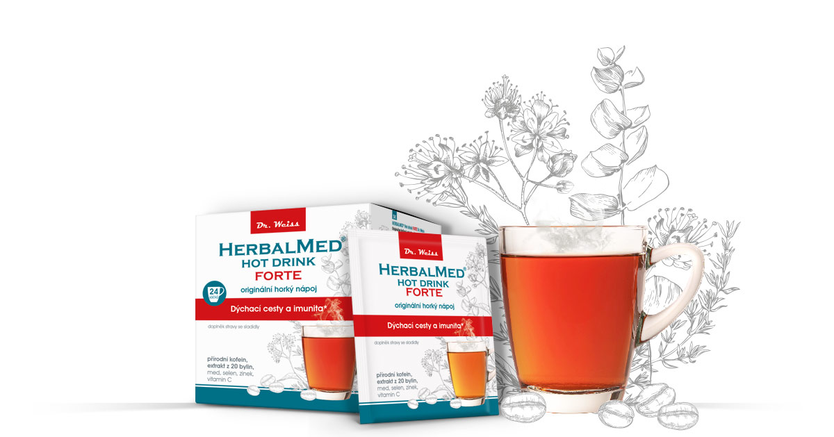 HERBALMED Hot drink Forte Dr. Weiss - horký nápoj pro dýchací cesty a imunitu